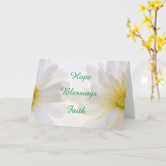 心地よいの言葉デイジーが良くなる カード (黄色い花)