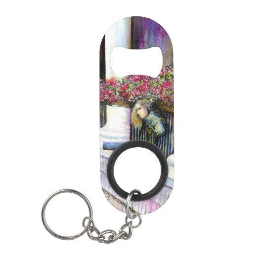 心地よいは進歩の敵 キーホルダー栓抜き (正面)