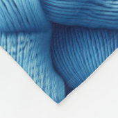 心地よいを受け入れるブルーニットパーソナライズされた フリースブランケット (角)