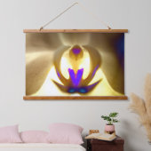 心地よいオーキッドデザインウッドトップウォールタペストリー 吊り下げ型タペストリー (寝室)