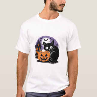 心地よいカラーキッズハロウィンシャツ Tシャツ