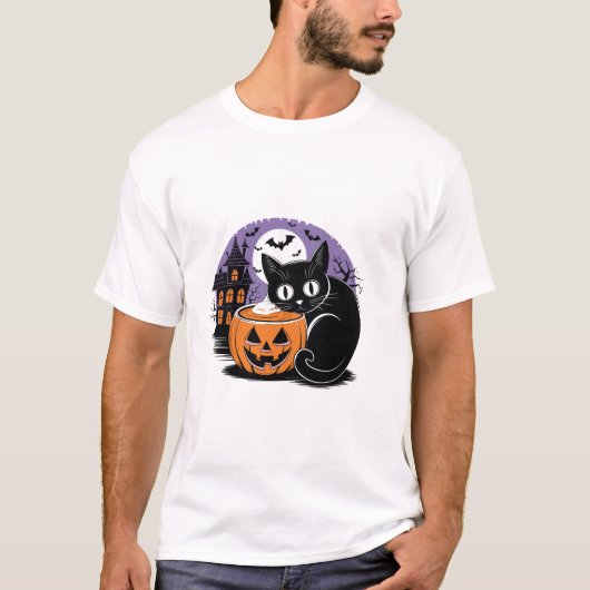 心地よいカラーキッズハロウィンシャツ Tシャツ (正面)