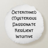 心地よいクッション：内側の蠍座を受け入れる ラウンドクッション (裏面)