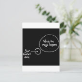 心地よいゾーンから出る ポストカード (スタンド正面)