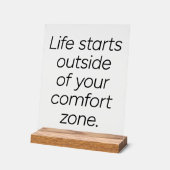 心地よいゾーンアクリル標識 アクリルサイン (傾斜)