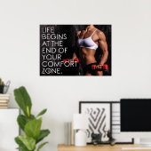 心地よいゾーン – 女性トレーニング やる気を起こさせる ポスター (ホームオフィス)