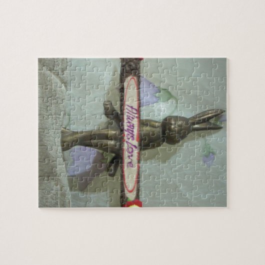 心地よいゾーンHakuna Matata常に贈り物を愛 ジグソーパズル (横)