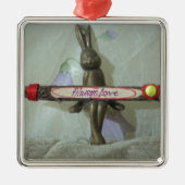 心地よいゾーンHakuna Matata常に贈り物を愛 メタルオーナメント (正面)