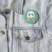 心地よいパンダバイメガフロラデザインボタン 缶バッジ (インサイチュ)