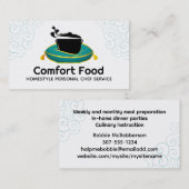 心地よい料理料理ケータリング料理 名刺 (正面/裏面)