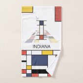 心地よい新可塑主義アートモノグラム。手紙I バスタオルセット (ハンドタオル)