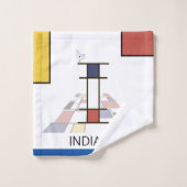 心地よい新可塑主義アートモノグラム。手紙I バスタオルセット (ウォッシュタオル)