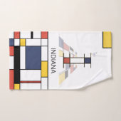 心地よい新可塑主義アートモノグラム。手紙I バスタオルセット (ハンドタオル)