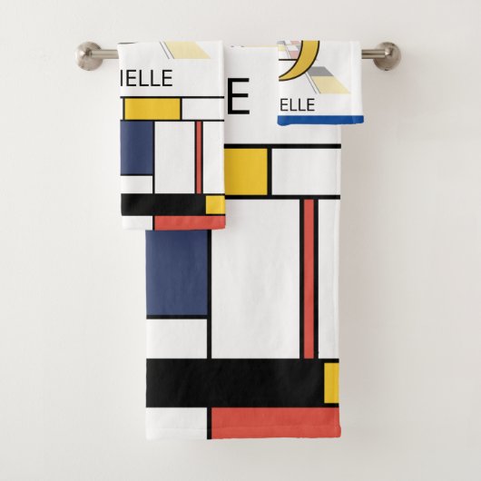 心地よい新可塑主義アートモノグラム。文字D バスタオルセット (インサイチュ)