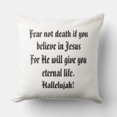 心地よい枕悔やみや弔慰は主を恐れて クッション (正面)