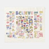 心地よい気にがギフトを届けパーソナライズされたる フリースブランケット (正面(横))