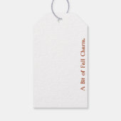 心地よい秋のアコリ離れンとイエローブラウン ギフトタグ (裏面)