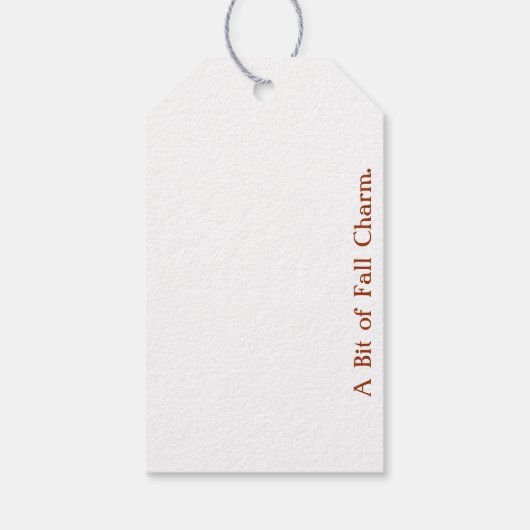 心地よい秋のアコリ離れンとイエローブラウン ギフトタグ (裏面)