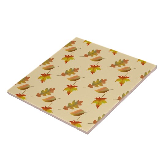 心地よい秋のメープル葉ズのオ葉ーク タイル (側面)