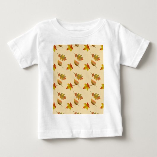 心地よい秋のメープル葉ズのオ葉ーク ベビーTシャツ (正面)
