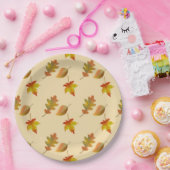 心地よい秋のメープル葉ズのオ葉ーク ペーパープレート