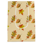 心地よい秋のメープル葉ズのオ葉ーク ミディアムペーパーバッグ (裏面)