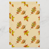心地よい秋のメープル葉ズのオ葉ーク 便箋 (正面/裏面)