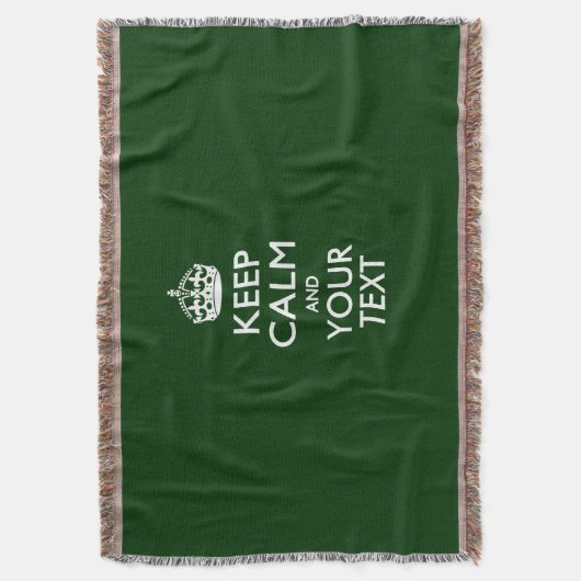 心地よい端正なギフトのための平静そしてあなたの文字を保って下さい スローブランケット (正面縦)