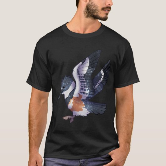 心地よい腰紐カワセミ Tシャツ (正面)