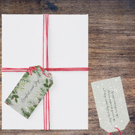 心地よい&ジョイクリスマスガーランドon雪 ギフトタグ