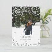 心地よい&ジョイシルバーホリデークリスマスフォト シーズンカード (スタンド正面)