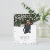 心地よい&ジョイシルバーホリデークリスマスフォト シーズンポストカード (スタンド正面)