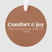 心地よい&ジョイモダンズシンプルテラコッタクリスマス オーナメント (正面)