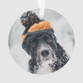 心地よい&ジョイモダンミニマリストピンククリスマス オーナメント (裏面)