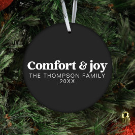 心地よい&ジョイモダンミニマリストブラッククリスマス オーナメント