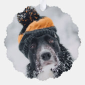 心地よい&ジョイモダンミニマルティール(緑がかった色)クリスマス オーナメントカード (裏面)