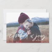 心地よい&ジョイ写真クリスマスカード シーズンカード (正面)