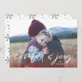心地よい&ジョイ写真クリスマスカード シーズンカード (正面/裏面)