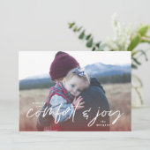心地よい&ジョイ写真クリスマスカード シーズンカード (スタンド正面)