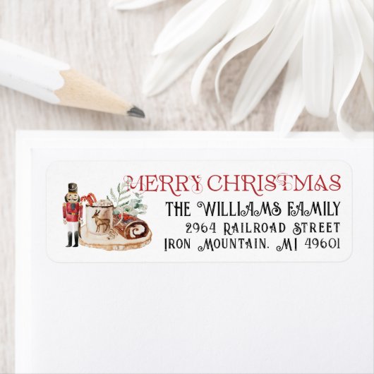 心地よい&ジョイ |クリスマス差出人住所ラベル ラベル (インサイチュ)