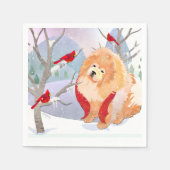 心地よい&ジョイ – ラフ・チャウ紙ナプキン スタンダードカクテルナプキン (正面)