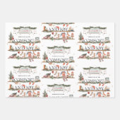 心地よい&ジョイ |水彩クリスマスイラストレーション ラッピングペーパーシート (正面2)