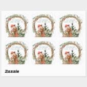 心地よい&ジョイ | Horse Christmas Holiday Giftラベル スクエアシール (シート)