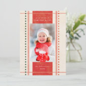 心地よい&ジョークリスマスクロスフォトカード 招待状 (スタンド正面)