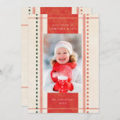 心地よい&ジョークリスマスクロスフォトカード 招待状 (正面/裏面)