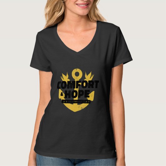 心地よい&ホープ2コリント13-7宗教キリスト Tシャツ (正面)