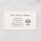 心地良いセージの名刺 名刺 (裏面)