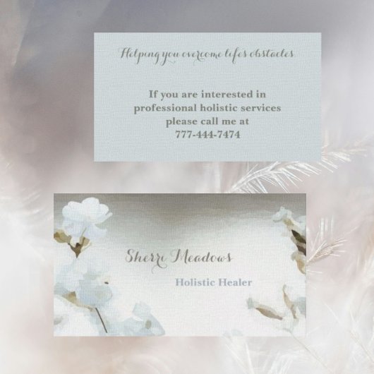 心地良いベビーブルウォーターフローラ名刺 名刺