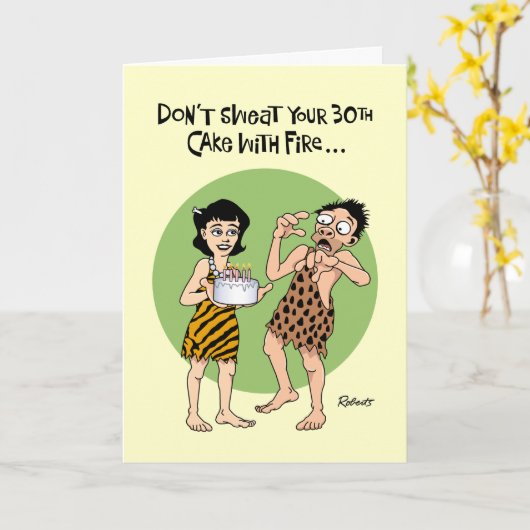 心強い30歳の誕生日 カード (黄色い花)