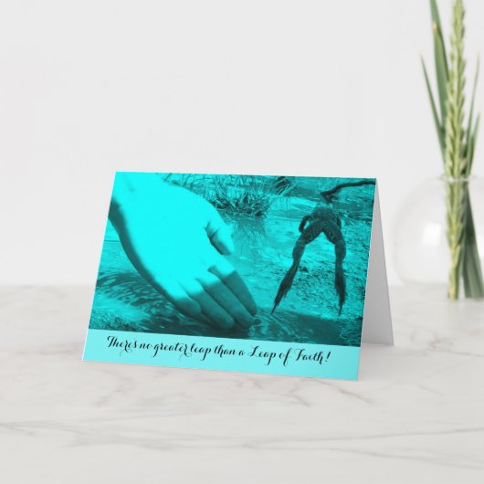 心強く又はサンキューカードする信仰の飛躍 サンキューカード (正面)